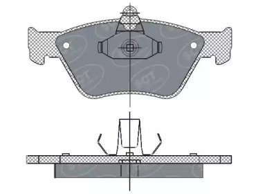 SCT GERMANY sp285pr -  Комплект тормозных колодок, дисковый тормоз